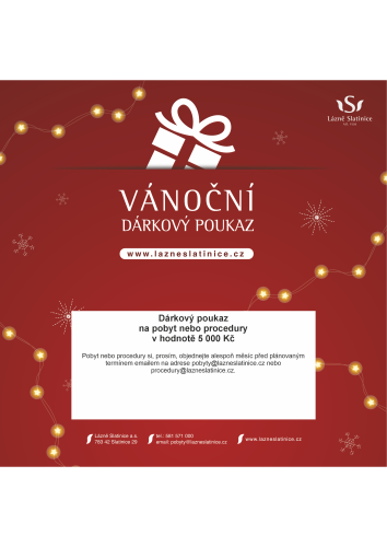 Poukaz na pobyt nebo procedury v hodnotě 5 000 Kč - vánoční nabídka