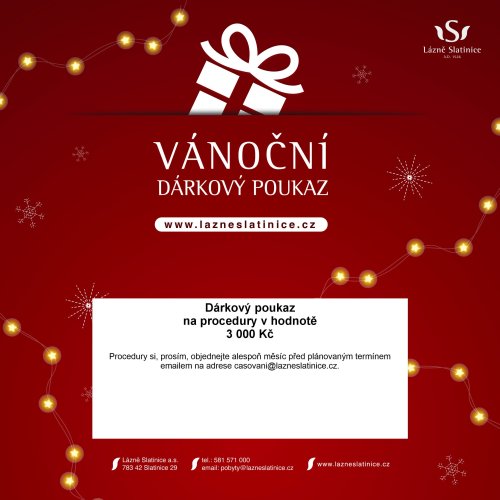 Poukaz na procedury v hodnotě 3 000 Kč - vánoční nabídka